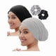 thumbnail image 1 of wonima11 Satin Bonnet for Sleeping Night Cap, Satin Lined Silk Bonnet Large Sleep Cap for Curly Braids Hair Beanie Black Women, 1 of 1