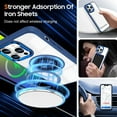 thumbnail image 3 of Dteck Clear Magnetic Case for iPhone 14 Pro Max,Shockproof TPU 360°Rotatable Ring Stand Case Compatible with MagSafe Transparent PC Back Cover for iPhone 14 Pro Max,Darkblue, 3 of 6