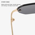 thumbnail image 3 of Minnieouse Gafas de sol rectangulares Marco de metal a prueba de rayos Gafas de sol elegantes de gran angular para mujer Gafas de sol azules Type3 NO3, 3 of 6