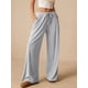 thumbnail image 5 of Pantalones Palazzo de Cintura Alta con Bolsillo y Pierna para Mujer, para Otoño e Invierno. Gris M, 5 of 9