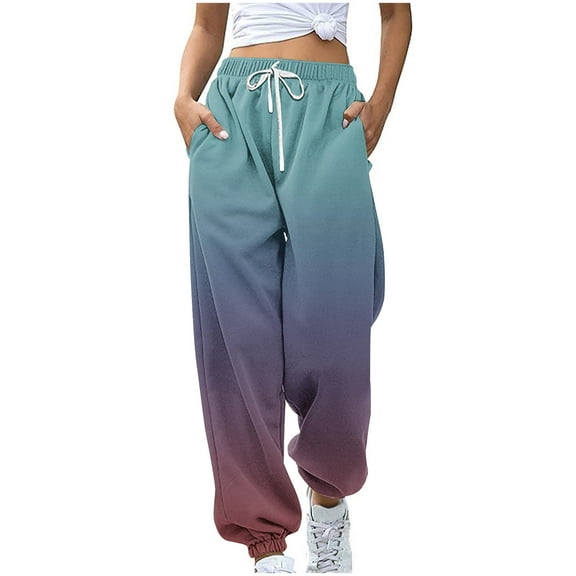 Guluxicc Womens Sweatpants Casual Drawstring Elastic Waist Straight Leg Trousers Athletic Joggers with Pockets