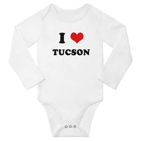 

I Heart Tucson Love Cute Baby Long Rompers (White 6-12 Months)