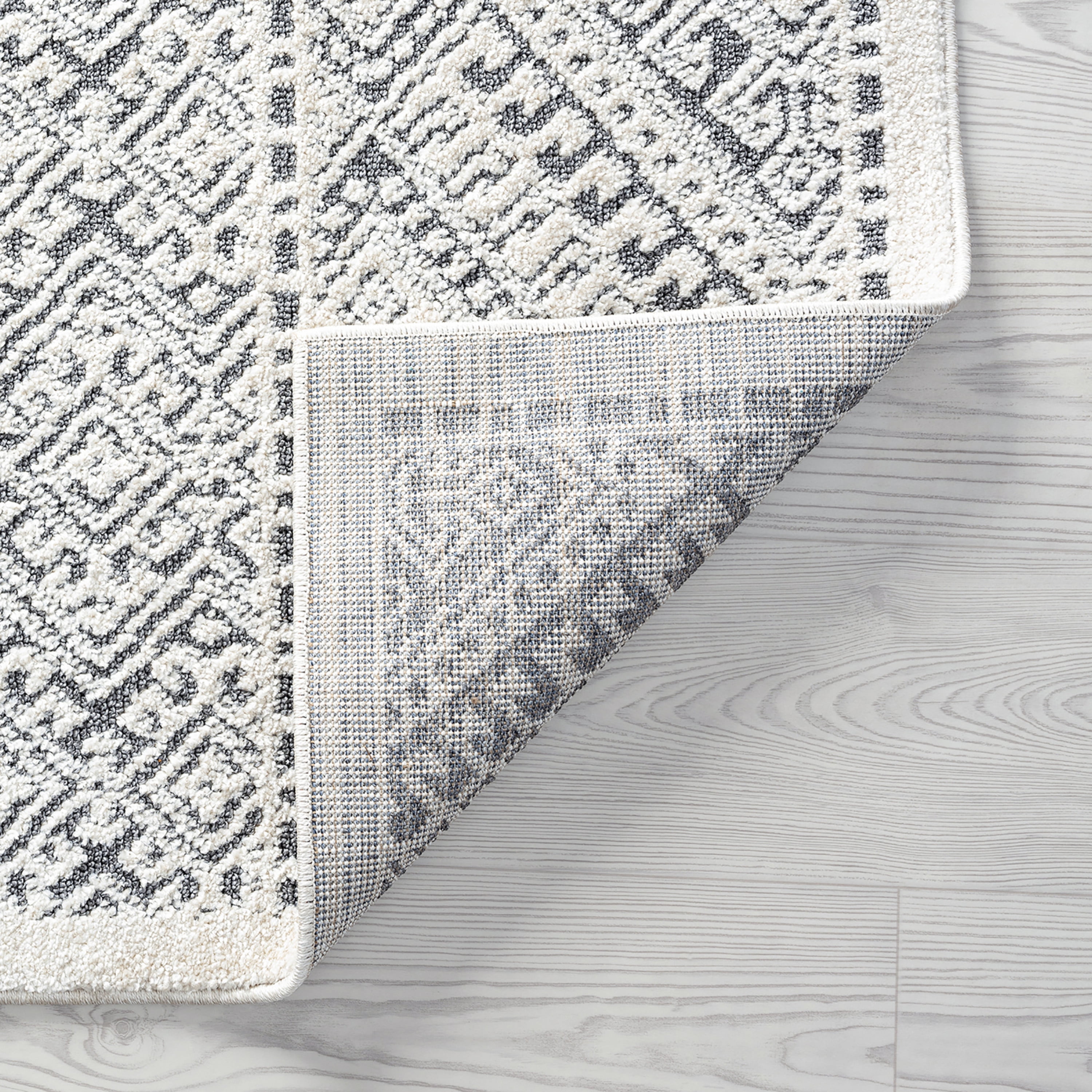 Bliss Rugs Moroccan Area Rug for Living Room, Farmhouse, Bedroom, Geometric Tribal Dining Room Rug | Cream, 5' x 8'(5'3''x7'3'')