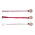 thumbnail image 4 of 3 Piezas Chupete Cadena Práctico Hecho A Mano Trenzado Para Guardería Unisex Bebé Beige/Rosa/Rojo, 4 of 9