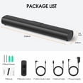 thumbnail image 6 of Fenbeli 50W Sound Bars for TV, 3D Surround Sound System with Built-in Subwoofer, Home TV Speakers SoundBar, Optical, RCA, USB & AUX Wall Mountable, Black, 6 of 9