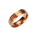 thumbnail image 1 of Bague pour Femmes Créative Gravée de Lettres en Acier Titane Bague Simple, 1 of 3