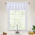 thumbnail image 1 of Haperlare Kitchen Curtain Valance 60"W x 15"L Waffle Weave Waterproof Light Filtering Window Valance for Bathroom Cafe, White, 1 Panel, 1 of 7