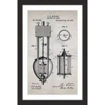 "Arc Lamp 2 1893 Old Paper" Framed Painting Print