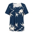 thumbnail image 2 of Blusas de Manga Corta para las Mujeres con Cuello en V Impreso Suéter Casual Top, Blusas para las Mujeres Casual, 2 of 4