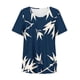 thumbnail image 3 of Blusas de Manga Corta para las Mujeres con Cuello en V Impreso Suéter Casual Top, Blusas para las Mujeres Casual, 3 of 4