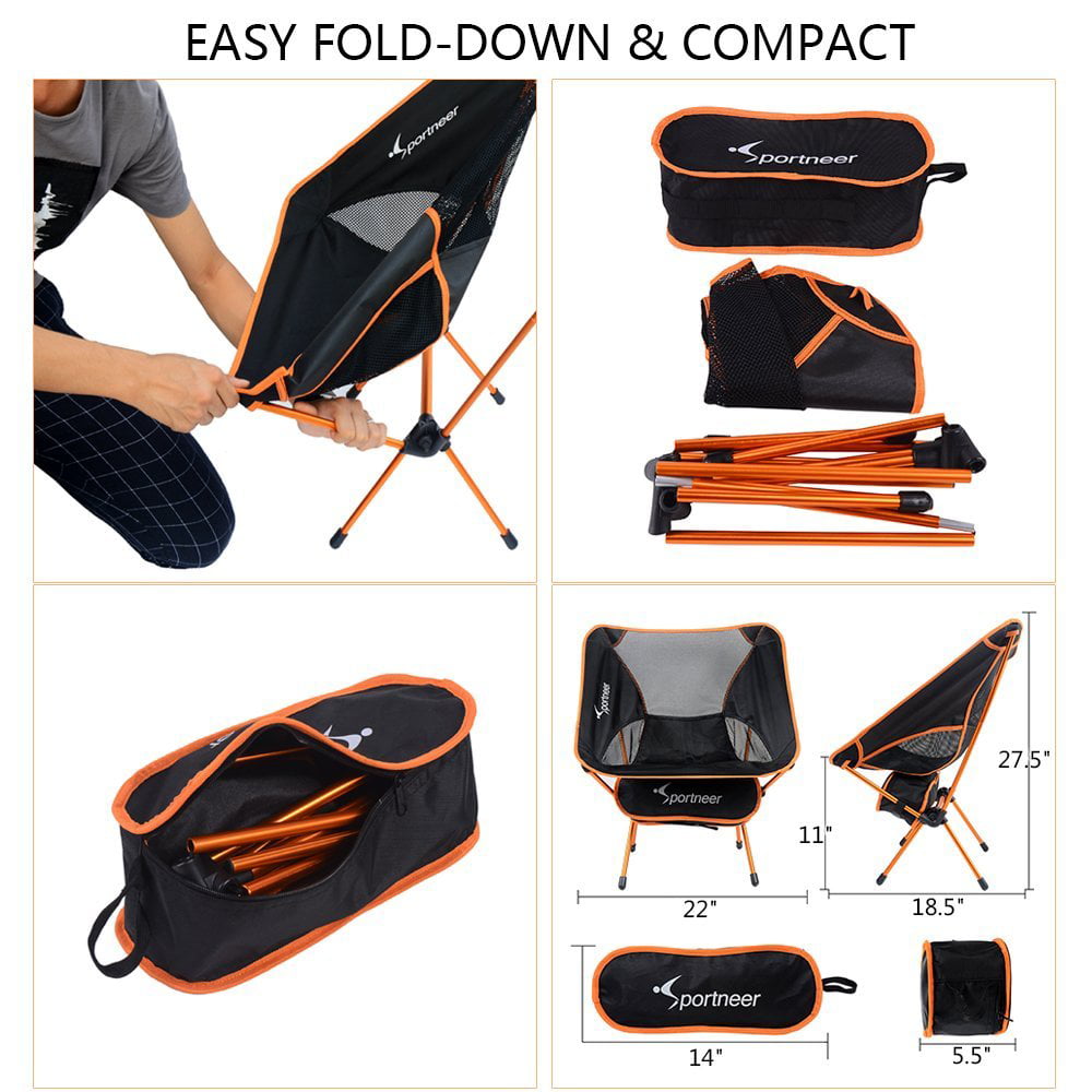 Picnic Sportneer Portable Lightweight Folding Camping Chair for Backpacking Hiking 