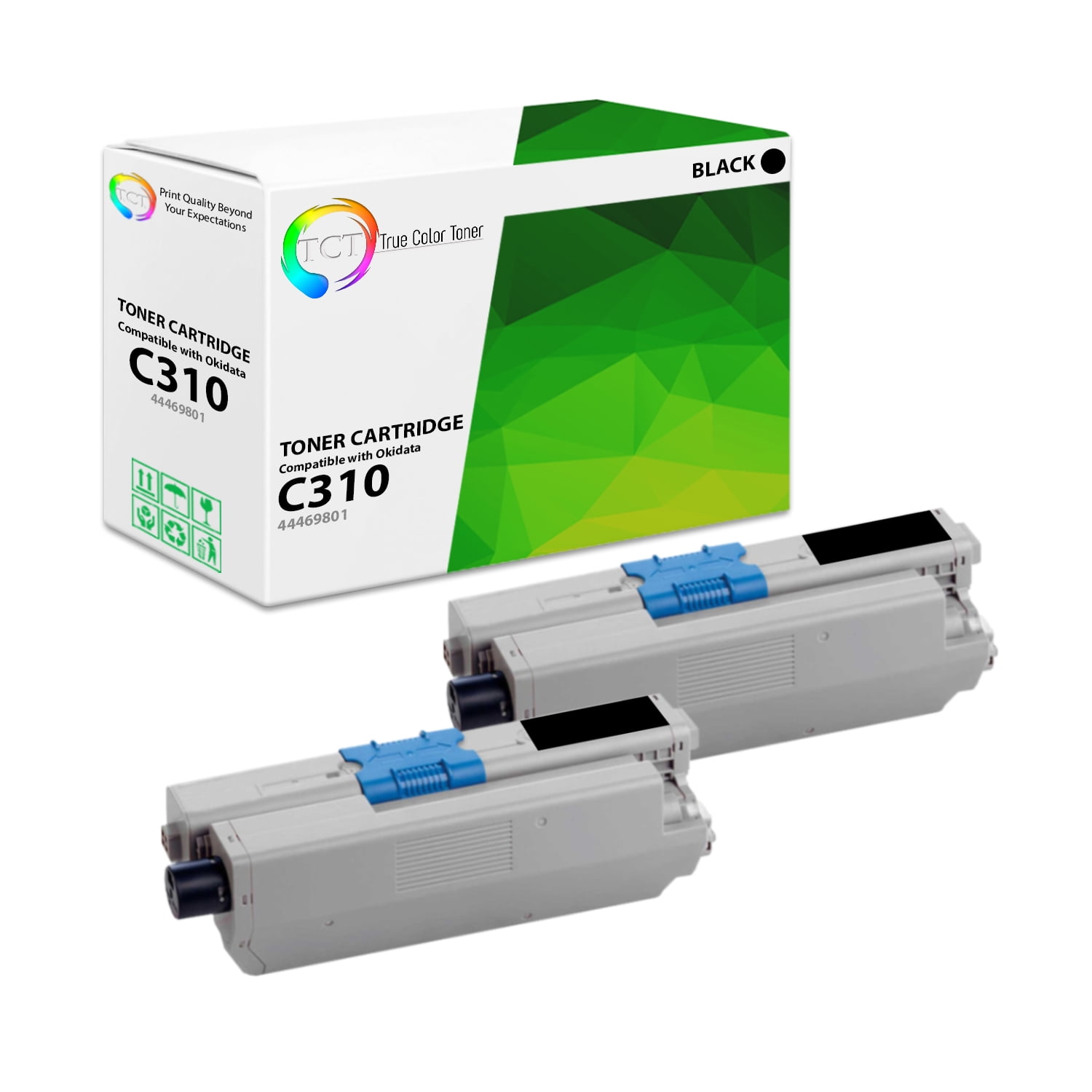 TCT Premium Compatible Toner Cartridge Replacement for Okidata C310 44469801 Black works with Okidata C310 C310DN C330DN C530dn, MC361 MC562W Printers (3,500 Pages) - 2 Pack - Walmart.com