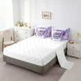 thumbnail image 3 of 3D Wolf Bedding Comforter Sets 7pcs Jungle Animal Bed in a Bag,Boho Mandala King Bedding Sets Purple Watercolor Comforter Set,Oil Painting Aesthetic Bedding Sets & Collections, 3 of 6