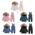thumbnail image 5 of GYRATEDREAM Toddler Boys Snowsuit Girls Snow Pant and Jacket Bib Winter Kids Clothes Coat 1-5T, 5 of 5