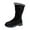 Black, variant on Women's Mid-Calf Winter Suede Boots With Side Zipper Lined Casual Footwear For Style Comfort And Warmth