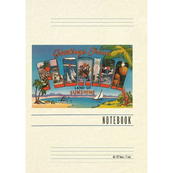 Vintage Lined Notebook Greetings from Florida (Paperback)