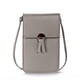 thumbnail image 2 of Bolsa de teléfono táctil para mujeres, bolso de hombro de cuero mini, transparente, gris oscuro, 2 of 2