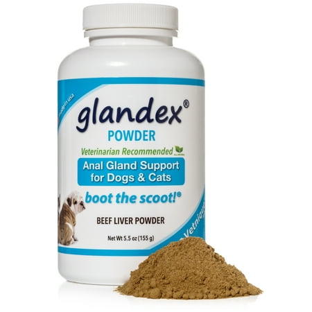 Glandex Beef Liver Anal Gland and Digestive Support Powder with Pumpkin for Dogs and Cats, 5.5 (Best High Fiber Dog Food Anal Gland Problems)