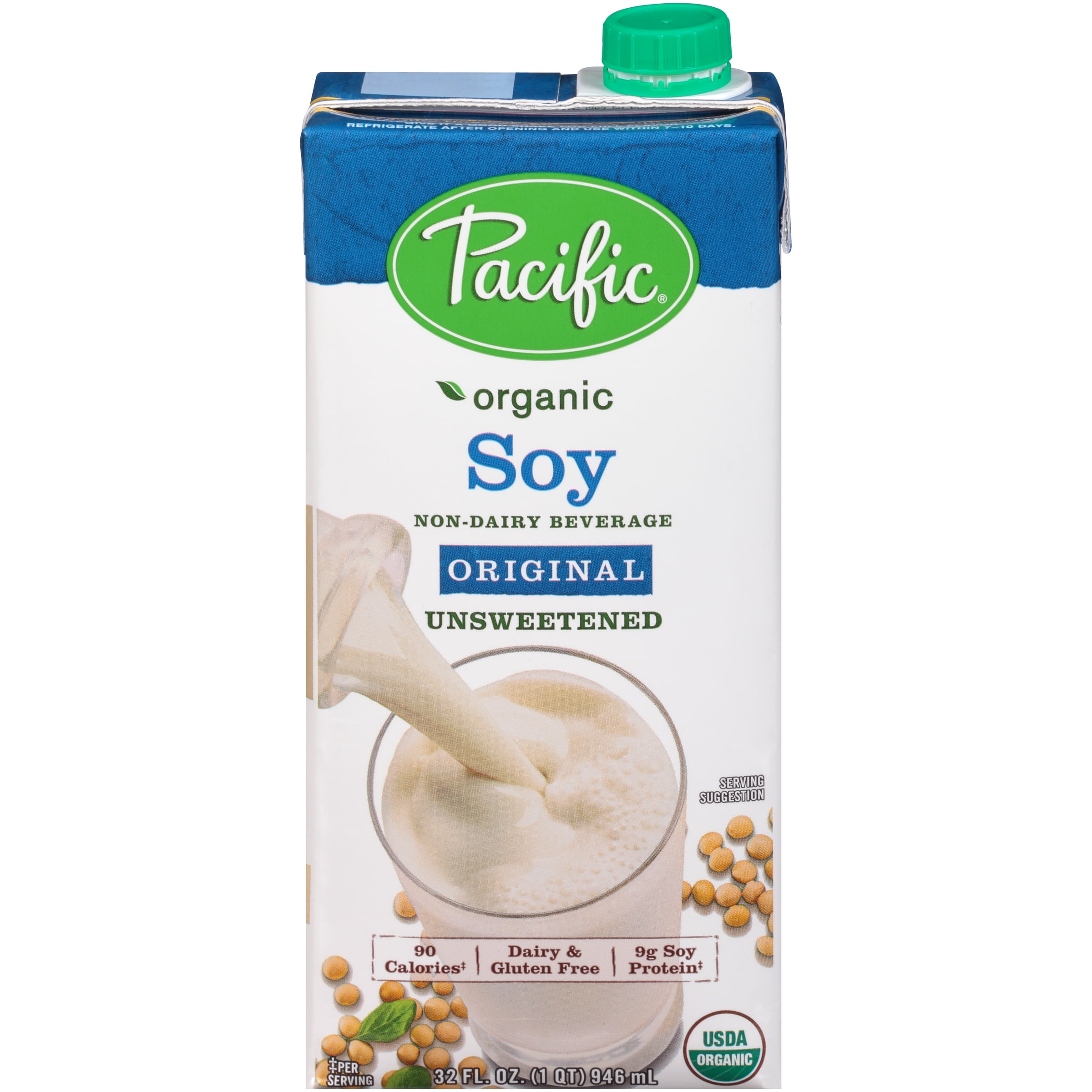 Pacific Foods, Pacific Organic Unsweetened Soy Organic 32 oz (12 count