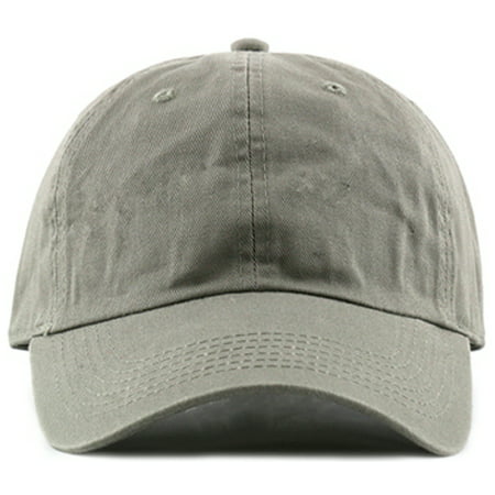 MIRMARU Plain Stonewashed Cotton Adjustable Hat Low Profile Baseball