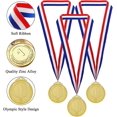 thumbnail image 3 of 12 medallas para niños (doradas), medallas de metal, medallas de oro, premios del día deportivo para niños y adultos, competiciones de gimnasia, recuerdos de fiesta, 3 of 5