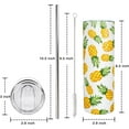 thumbnail image 6 of Pineapple Tumbler, Unique Pineapple Gifts for Women, Kids, Friends, Pineapple Cup/Water Bottle/Drink Cup/Coffee Travel Mug, Pineapple Stuff/Accessories/Presents, 20 Oz Pineapple Cup with Straw and Lid, 6 of 6