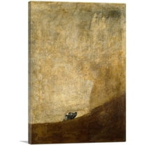 ARTCANVAS The Dog 1823 Canvas Art Print by Francisco De Goya - Size: 18" x 12" (1.50" Deep)