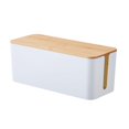thumbnail image 1 of Caja de almacenamiento de escritorio del organizador de cables, caja de almacenamiento del cargador del cable de alimentación 23,5*11,5*12 cm, 1 of 3