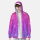 thumbnail image 2 of Fotbe Pink Purple Glitter Chaqueta con Protección Solar UPF 50+ para Hombre y Mujer, Camisa con Capucha y Bolsillos-Medium, 2 of 7