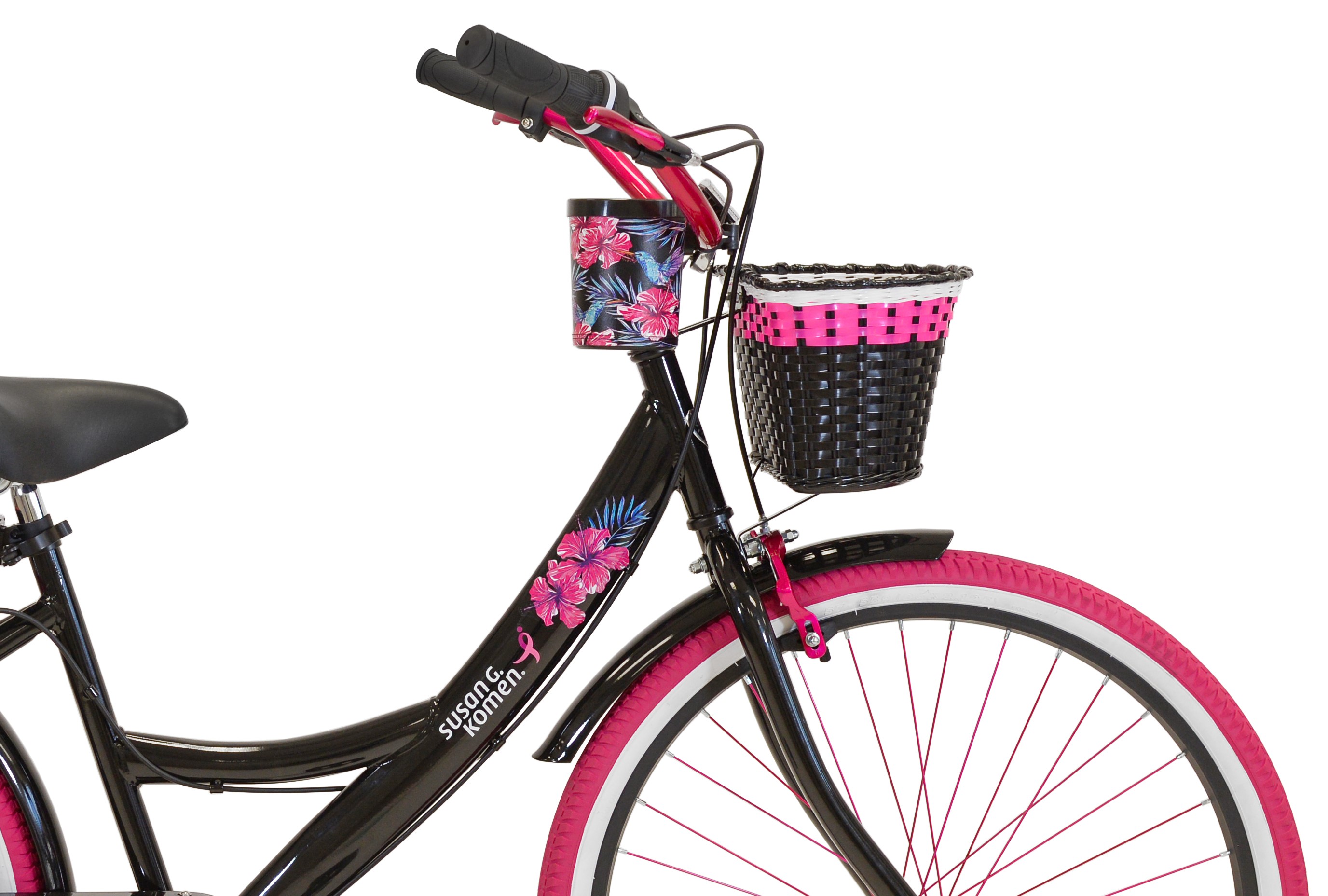 Susan G Komen 26" Women's Cruiser Bike, Black/Pink - image 6 of 10