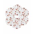 thumbnail image 7 of 13 Inch Round Placemats Set of 6, Red Mushroom Non Slip Heat Insulation PP Table Mats, Vintage Botanical Autumn Farmhouse Washable Place Mats for Kitchen Dining Party Table Decor, 7 of 7