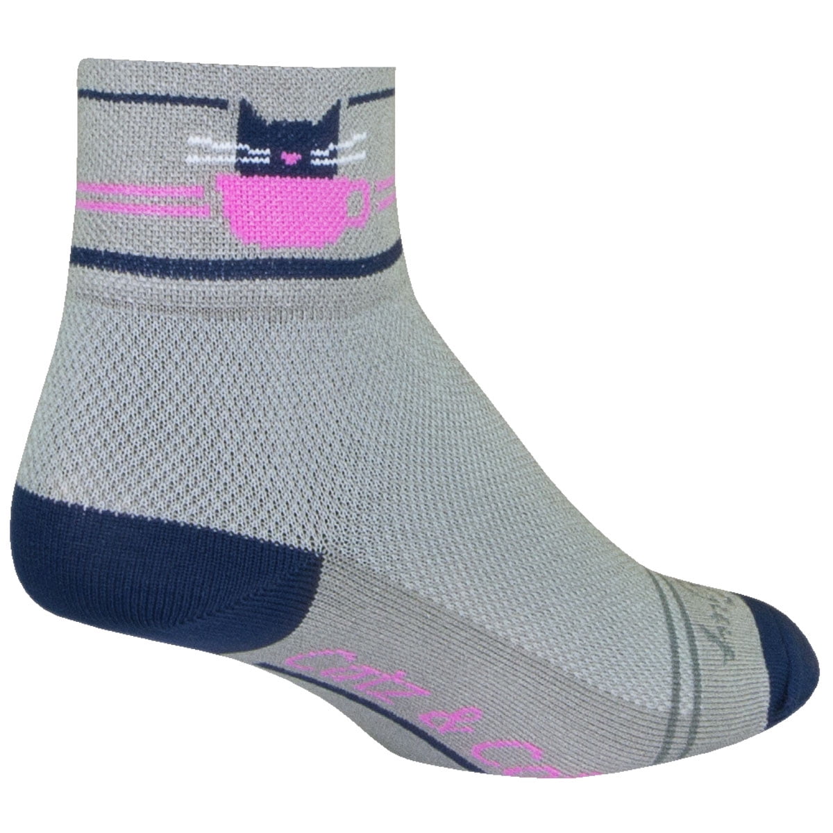 SockGuy Women's 2in Kitty Cup Cycling/Running Socks