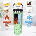 thumbnail image 3 of 30oz Crown Frog Bottle Spill Proof Tumbler with Top Handle and Straw Lid Stainless Steel Double Wall Insulated Tumbler Coffee Mug Gift for Women Men Travel Cup for Car (Funny Frog), 3 of 5