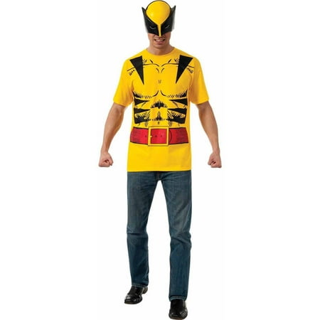 Superhero T-Shirt Adult Costume Wolverine - Large