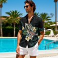 thumbnail image 5 of KUIFORTI Couple Matching Outfits Turtle Flowers Matching Vacation Outfits for Couples Soft and Comfortable Casual Beach Vacation Party Shirt Suitable for Everyday Casual Wear, 5 of 7