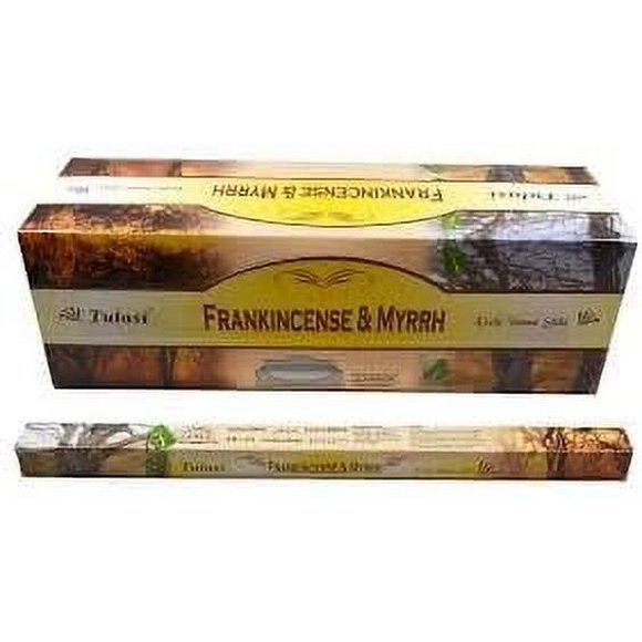 XINQIHANG Tulasi Frankincense & Myrrh Incense Sticks (Box of 120 Sticks)