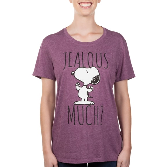 Juniors Snoopy Jealous Much Graphic Tee