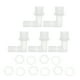 thumbnail image 1 of Conector de codo de barbado macho NPT G1/2 de 1/2" ID de manguera PP claro 1 juego, 1 of 7