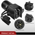 thumbnail image 4 of Nilight 7 Pin Round to 4-Way 5-Pin Flat Blade Light Adapter 2 in 1 Plug Trailer Connector for Tow Hitch Car RV Boat Truck, 4 of 8
