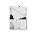 thumbnail image 2 of Ferris Wheel Soft Flannel Fleece Throw Blanket, Monochrome Modern Funfair Carnival, Cozy Plush for Indoor and Outdoor Use, 50" x 70", Grey White, by Ambesonne, 2 of 5