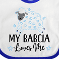 thumbnail image 4 of Inktastic My Babcia Loves Me Boys or Girls Baby Bib, 4 of 4
