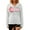White, variant on Women's Casual Jacket, Letter Printed Long Sleeve Zipper Closure Hooded Sweatshirt with Pocket