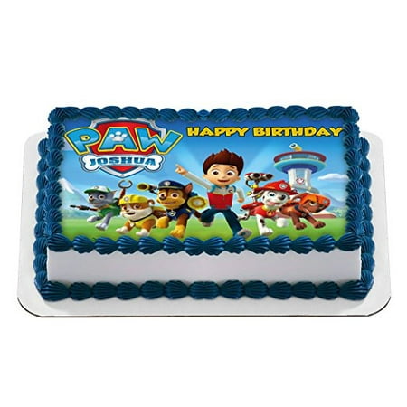  Paw  Patrol  Quarter Sheet Edible Photo Birthday  Cake 