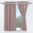 thumbnail image 2 of Juego de 2 cortinas LIUXGMXG opacas perforadas con 2 decoraciones de ventana a cuadros rojo 120/80 cm, 2 of 4
