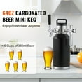 thumbnail image 2 of KFFKFF Pressurized Growler Mini Keg Draft Beer Growler Home 64 oz 1.89 Liter Blue, 2 of 9