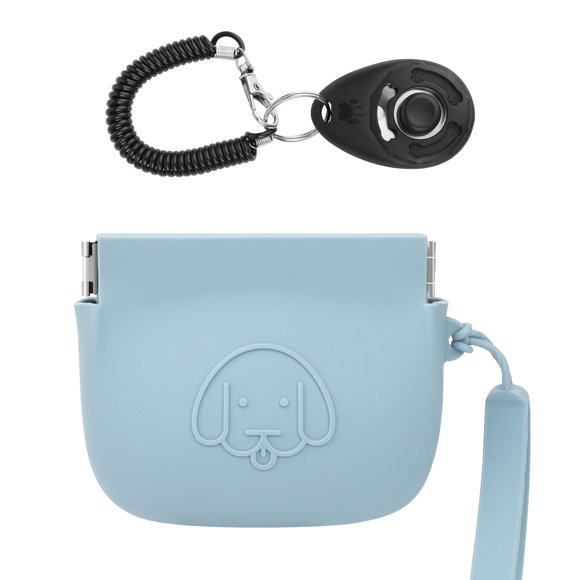 Bolsa de golosinas para perros WALLFID de silicona pequeña con cierre automático