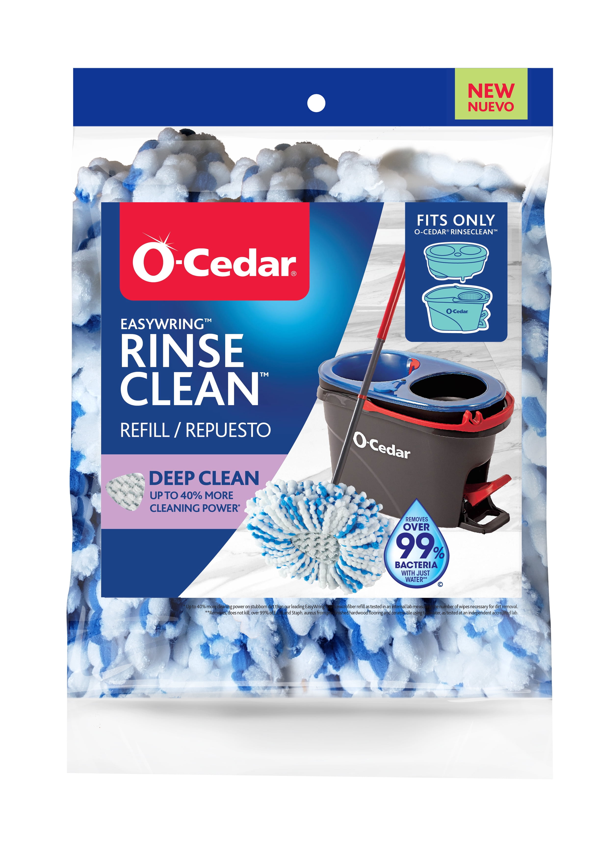 (5 pack) O-Cedar RinseClean™ Deep Clean Spin Mop Head Replacement
