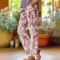 thumbnail image 2 of Sentmoon Women's Pants with Print High Waist Petite Linen Pants for Women Loose Fit Straight Leg Stylish Summer Plus Size Pants for Women with Pocket Beach Supplies for Everyday Casual Wear, 2 of 6