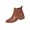 Brown, variant on Women Versatile Round Toe Mid Heel Ankle Boots PU Material Soft Breathable Comfort Shoes for Daily Outdoor Casual Matching Outfits Black
