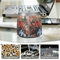 thumbnail image 6 of Yayeee Ashtray with Lid for Cigarette Smokeless Stainless Steel Home Ash Holder, Red Vibrant Flowers, 6 of 7